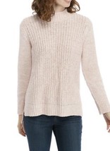 NWT Women&#39;s Jones New York Pink Mock Neck Chenille Sweater Sz XL - $26.13
