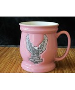 Harley Davidson Pink Coffee Mug Tea Cup Silver Glider Eagle Made in Thailand - $18.99
