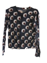 Cardigan Sweater Women&#39;s Size Small Button Up Flowers Long Sleeve Lightw... - $12.99