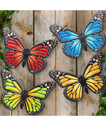 EOORAU Metal Butterfly Wall Art Outdoor Decor - 4 Pack 9.8In Butterflies... - £22.35 GBP