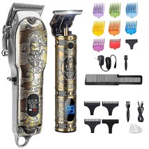 Suttik Haircut Clippers and Trimmers Set,Cordless Ornate Hair Clippers for, Gold - £62.33 GBP