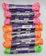 Lot of 7 - Paracord by Rope King - 100lb 25ft (each) Nylon rope.  NEW - £13.42 GBP