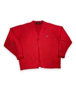 Vintage 60s Izod Lacoste Red Grandpa Cardigan Sweater Missing Buttons 45... - £21.41 GBP