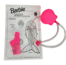 Vintage 1993 Mattel Barbie Fountain Mermaid Replacement Sprayhead Pink Comb - £22.58 GBP