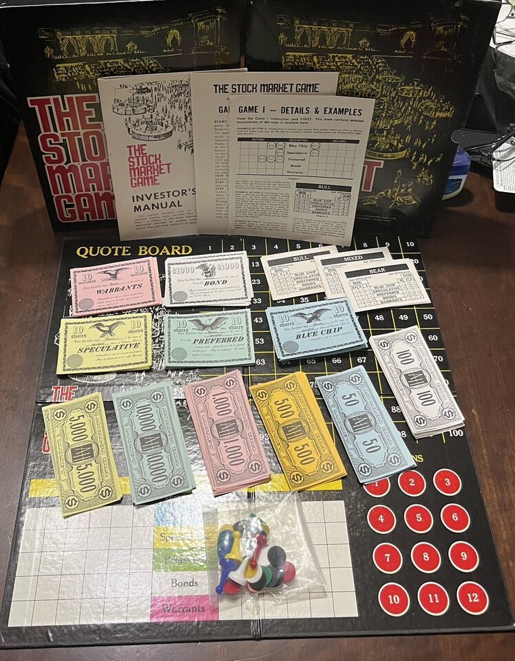 The Stock Market Board Game Avalon Hill Book Case Edition VTG 1970 Missi... - $15.16