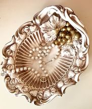 RETRO Italian Pottery White Ashtray  Dish Golden Grape Pattern 38/48 MCM... - $24.95