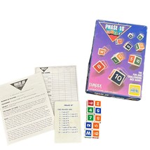 Phase 10 Dice Boxed Game Complete Score Sheet Dice Vintage - £63.79 GBP