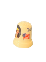 John Adams 2nd US President Thimble Franklin Mint Danbury figurine flag vtg 1801 - £15.49 GBP