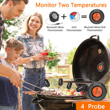 Wireless Bluetooth Barbecue Oven Thermometer Double Probe Digital Electr... - £12.01 GBP+