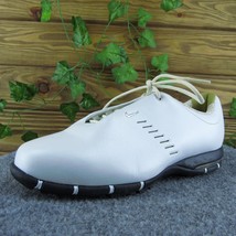 Nike Air Women Golf Cleats Shoes White Leather Lace Up Size 6 Medium - £22.08 GBP