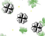 20 Four Leaf Clover Spacer Beads St Patricks Day Celtic Lucky Shamrock 8... - £9.79 GBP