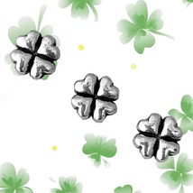 20 Four Leaf Clover Spacer Beads St Patricks Day Celtic Lucky Shamrock 8x4mm - £9.64 GBP