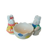 Easter Egg Cup Holder Bunny Rabbit Anthropomorphic Russ Berrie Figurine ... - £23.70 GBP