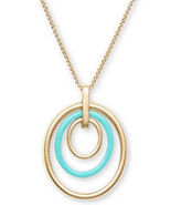 Lucky Brand Chain Circle Ring Necklace (Gold) Necklace - $24.06