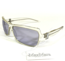 Max Mara Sunglasses MM 610/S J07 Clear Wrap Square Frames with Blue Lenses - £37.21 GBP