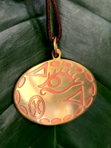Voodoo Wealth Pendant Necklace Loa Oshun Life Prosperity Amulet Talisman Corded - £12.66 GBP