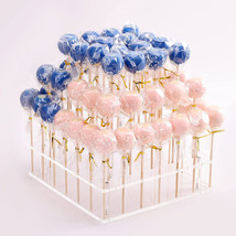 Cake Pop Display Stand, 56 Holes Clear Acrylic 3 Tier Square Cupcake Dessert - £32.86 GBP