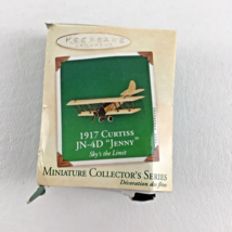 Hallmark Miniature Ornament Sky&#39;s The Limit #2 1917 Curtiss JN-4D Jenny 2002 New - $21.73