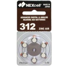 60 NEXcell Hearing Aid Batteries Size: 312 + Keychain - £14.53 GBP