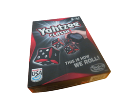 Yahtzee Classic Hasbro Game Red And Black Dice Complete In Box 2012 - £10.31 GBP
