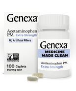 Genexa Clean Acetaminophen PM 500mg Nighttime Sleep Aid, 100 Tablets 12/... - $218.96 MXN