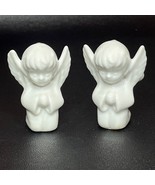 Biedermann White Porcelain Praying Angel Figurine Candle Holders - $278.12 MXN