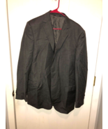 Z Zegna Mens 44L Wool Suit Jacket Gray Subtle Stripes 2 Button - $54.32 CAD