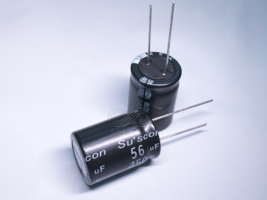 5PCS UK Suscon 56uf 450V 18x25mm Radial Electrolytic Capacitor High Ripple - $6.50