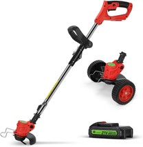 Cordless Weed Eater String Trimmer, 3-In-1 Lightweight Push Lawn Mower A... - £71.51 GBP