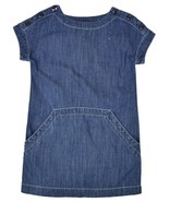 Tommy Hilfiger Kids Girls Denim Dress with Eyelet Pockets Blue, Sz 12, 9... - £38.94 GBP
