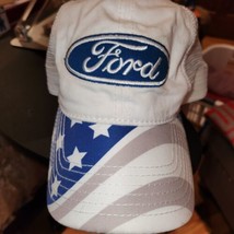NEW Vintage Ford Snapback Trucker Mesh Patch Hat Cap USA Stars Stripes Flag Bill - £15.71 GBP