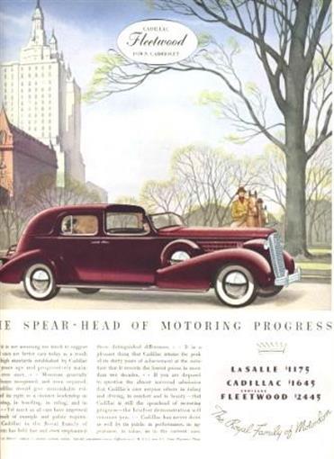 Cadillac Fleetwood Town Cabriolet Magazine Ad Lasalle 1936 - $15.84