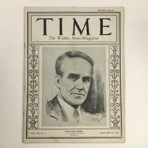 VTG Time Magazine January 18 1926 Vol VII No. 3 Senator Arthur Capper - £75.47 GBP