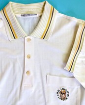 VTG HARDY AMIES Sport London Mens Short Sleeve Polo Shirts L White Polo ... - £35.41 GBP
