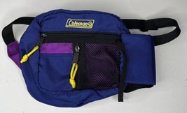 Vintage 90s Coleman Coolers Fanny Pack Neon Colors Adjustable Waist Belt Bag - £9.15 GBP