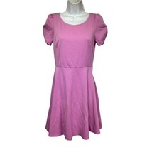 The Vanity Room Pink Short Sleeve Skater Dress Size M - $19.80