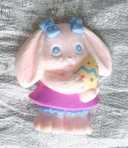 Super Cute Hallmark Easter Bunny Girl Rabbit with Egg Brooch 1990s vintage 2" - £10.35 GBP