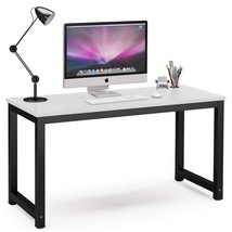Computer Desk, 55 Inch Large Office Desk Computer Table Study Writing Desk For H - £198.39 GBP