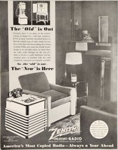 1936 Print Ad Zenith Zephyr End Table Radios Old Time Telephones Chicago,IL - £17.47 GBP