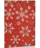 4 Vinyl/Foam Back Placemats (13&quot;x18&quot;) CHRISTMAS WHITE &amp; GOLD SNOWFLAES O... - £17.40 GBP