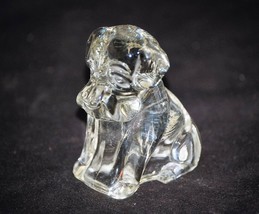 Old Vintage 1940s Depression Clear Glass Mopey Puppy Dog Candy Container Federal - £23.79 GBP