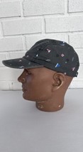 Hollister 5 Panel Hat Grey Colorful 80’s Confetti Print Adjustable - £14.57 GBP