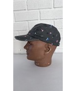 Hollister 5 Panel Hat Grey Colorful 80’s Confetti Print Adjustable - £14.63 GBP