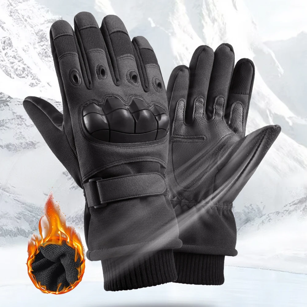 Winter Cold-proof Motorcycle Gloves Full Finger Military Glove Outdoor Sport - £15.51 GBP+