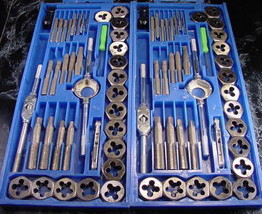 80pc TAP and DIE TOOL SET SAE and METRIC with CASE and Handles Brand New - $49.99