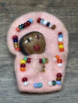 Vintage Native American Baby Hand Beaded Colorful Lapel Pin Souvenir KG JD - $9.89