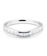 0.85Ct Baguette Channel-Set Simulated Diamond Curved Wedding Band Ring 9... - €162,42 EUR