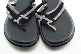 Sanuk Size 10 M Black Flip Flop Fabric Women Sandal Shoes - £15.53 GBP