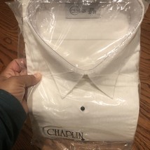 Men’s Button down Chaplin Tuxedo  White Shirt 2XL (32-33) New - $17.82