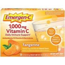 Emergen-C 1000mg Vitamin C Powder, W/ Antioxidants B Vitamins Tangerine 30 CT.. - £18.48 GBP